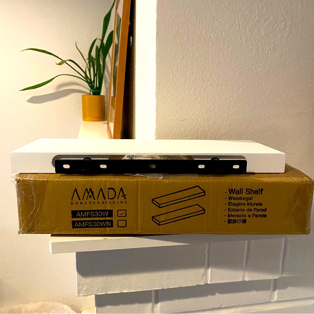 Amada Home Furnishing Wall Shelf AMFS30W NEW
